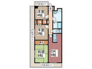 パレス草加松原【3階】の間取り