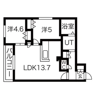 Rejoice東札幌【2階】の間取り