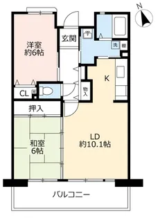 URアーベインルネス足立公園【3階】の間取り