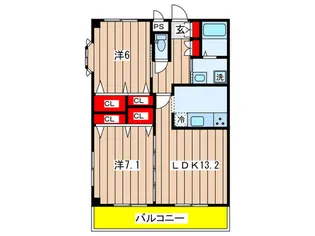 クレ-ルメゾン日吉【4階】の間取り