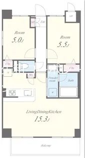 サン シエロ東今里【3階】の間取り