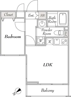 ミリアレジデンス桜新町【1階】の間取り