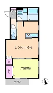 Maison de coin【2階】の間取り