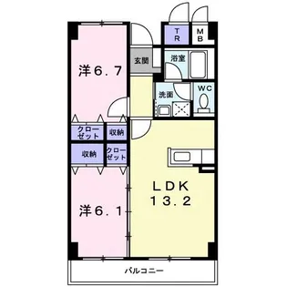 カルム日吉【2階】の間取り