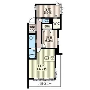 グランスクエア赤坂【2階】の間取り