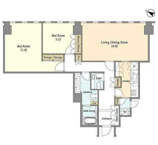 プルデンシャルタワーレジデンス【27階】の間取り