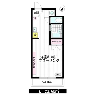 namsa東中野【1階】の間取り