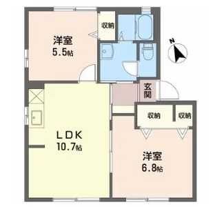 ドミール志太 A【1階】の間取り