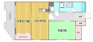 メゾン長喜城【5階】の間取り