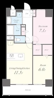 グラン クレイエル 両国【9階】の間取り