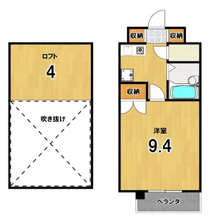 ラポール北白川【5階】の間取り