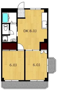 コート見花山【2階】の間取り