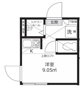 シャンピニオン都立大【1階】の間取り