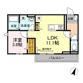 ヴォルケン ガルテン B棟【2階】の間取り