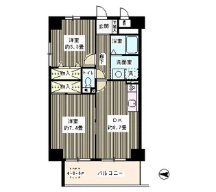 ウイングス・ハイ亀戸【6階】の間取り