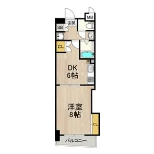 コンソラーレ日本橋【8階】の間取り