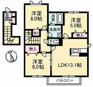 エスポワール・ルミネ【2階】の間取り