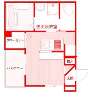 モントレー岸谷【2階】の間取り