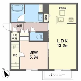 ロングコリーヌ宮脇【1階】の間取り