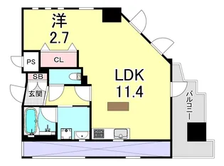 ワコーレヴィータ五色山【2階】の間取り