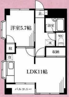 ハイツアーデル【2階】の間取り