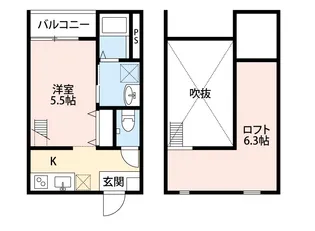 Castilloいのはな【1階】の間取り