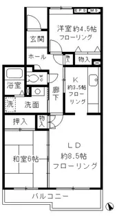 コーポレート小金井梶野通り5号棟【1階】の間取り
