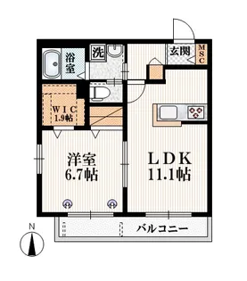 ヴィラ西落合【1階】の間取り