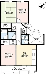URグリーンヒル寺田【5階】の間取り