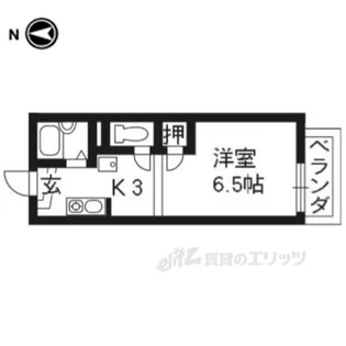 ライトハウス・ウエスト【1階】の間取り