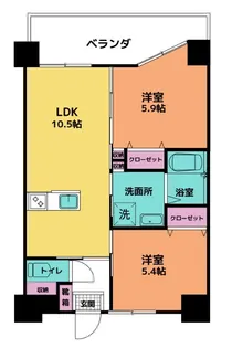 Esan Terrace与那原【2階】の間取り