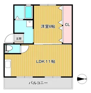 協和コーポ6【4階】の間取り