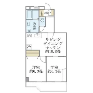 ボヌール常盤【4階】の間取り