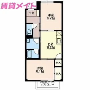 サープラスIIリネアリス花ノ木【2階】の間取り