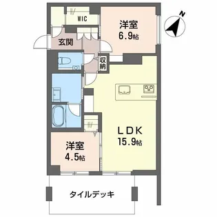 シャーメゾンステージ東静岡【1階】の間取り