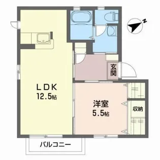 シャーメゾンアヴァンセB【1階】の間取り