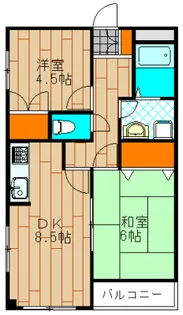 青山コーポA【2階】の間取り
