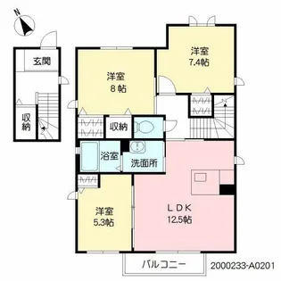 クラヴィエ3【2階】の間取り