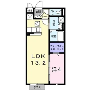 ラフレシール エイメイ【1階】の間取り