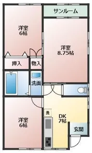 パールメゾンFuji A【2階】の間取り