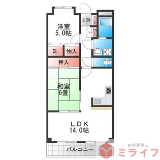 エージレス巽東【7階】の間取り