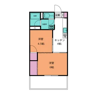 オレンジ兼松【1階】の間取り