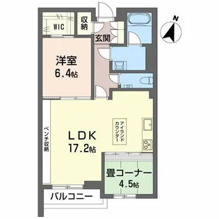 AZUR米山【1階】の間取り