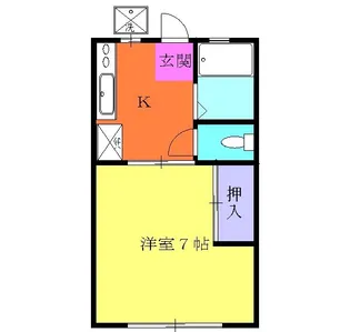 ハイツ萩原【1階】の間取り