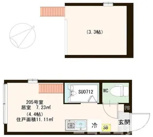 ノースアウル【2階】の間取り