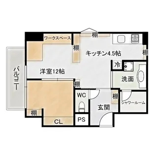 日商岩井京橋ハイツ【4階】の間取り
