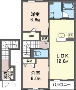 ブランドール C【2階】の間取り