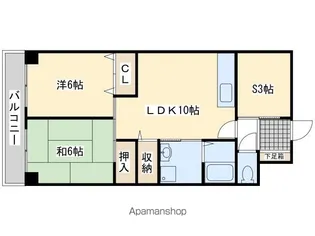 グランディール翔峰【3階】の間取り