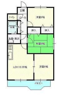 サンライズマンション鈴川【1階】の間取り