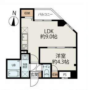 コネクトパークヒルズ千葉中央【9階】の間取り